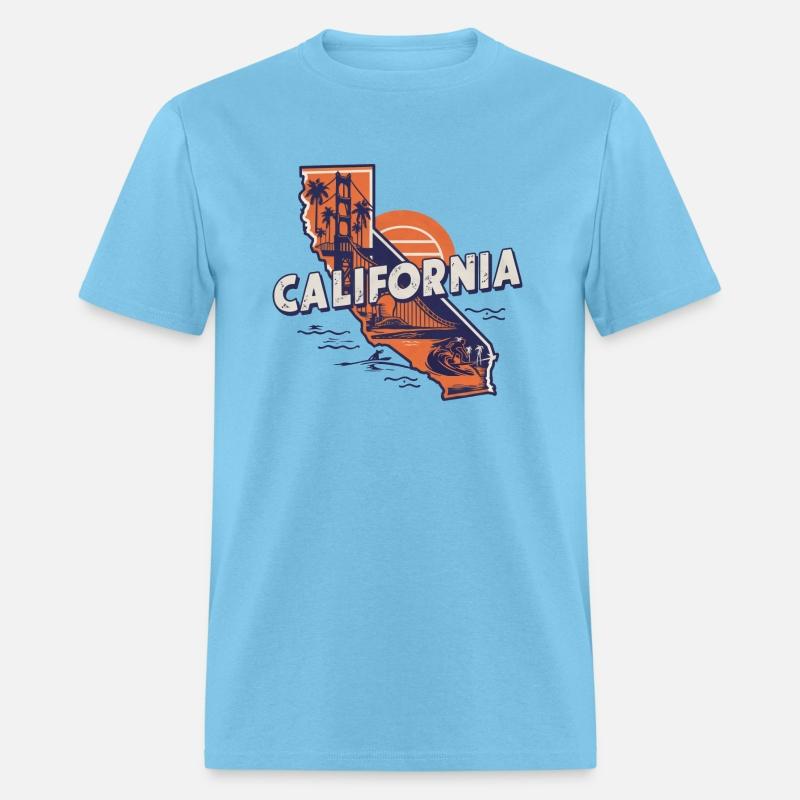 California State Iconic Symbols Retro Vintage