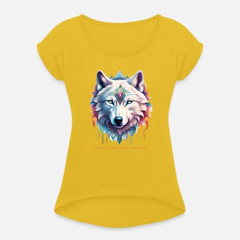 Capricorn Spirit Animal Wolf Face Alebrije Female