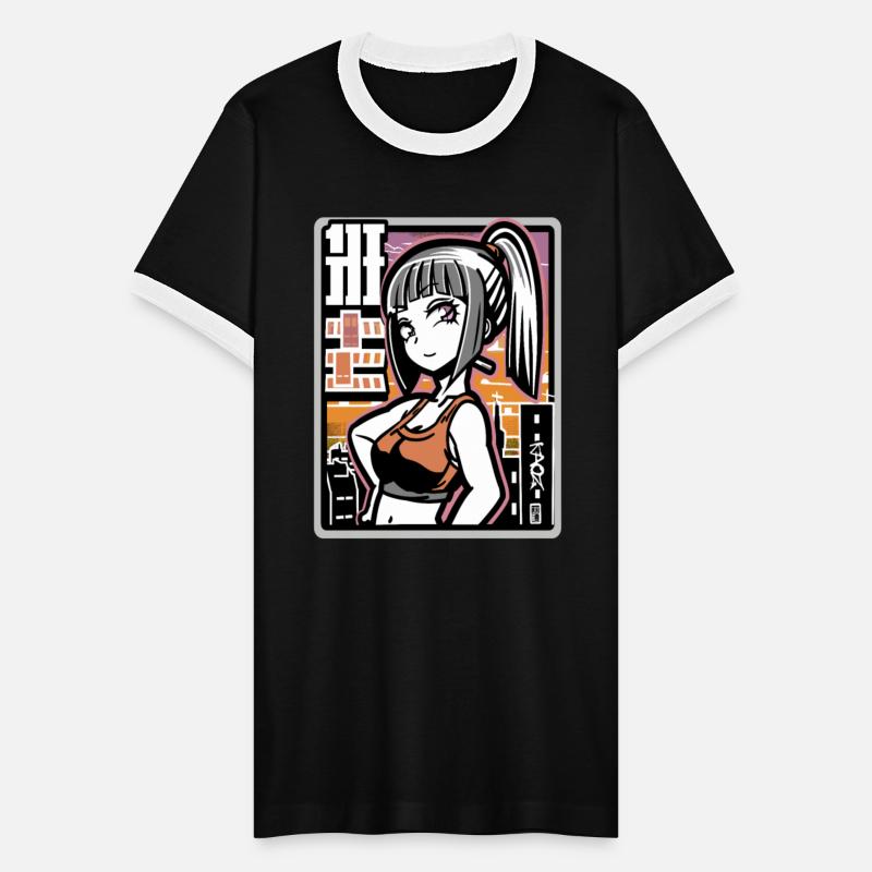 Cartoon Street Girl with punk Cyber Vibes