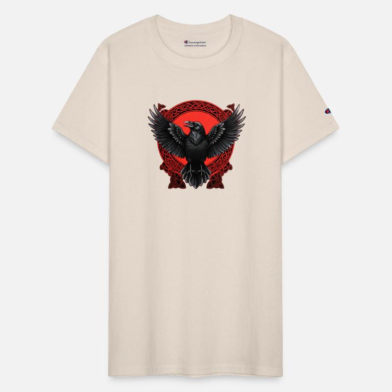 Celtic Raven T-Shirt – Bold Norse Bird Art