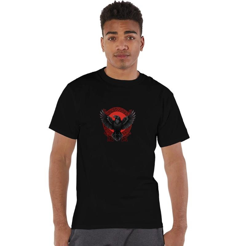 Celtic Raven T-Shirt – Bold Norse Bird Art
