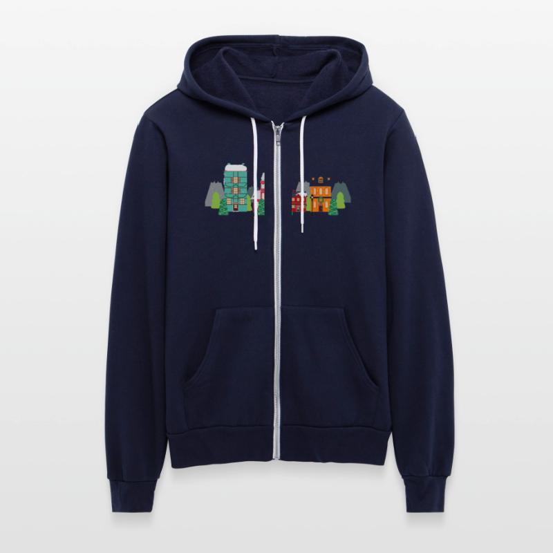 Christmas village Illustration, Festive atmosphere