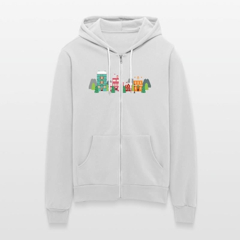 Christmas village Illustration, Festive atmosphere