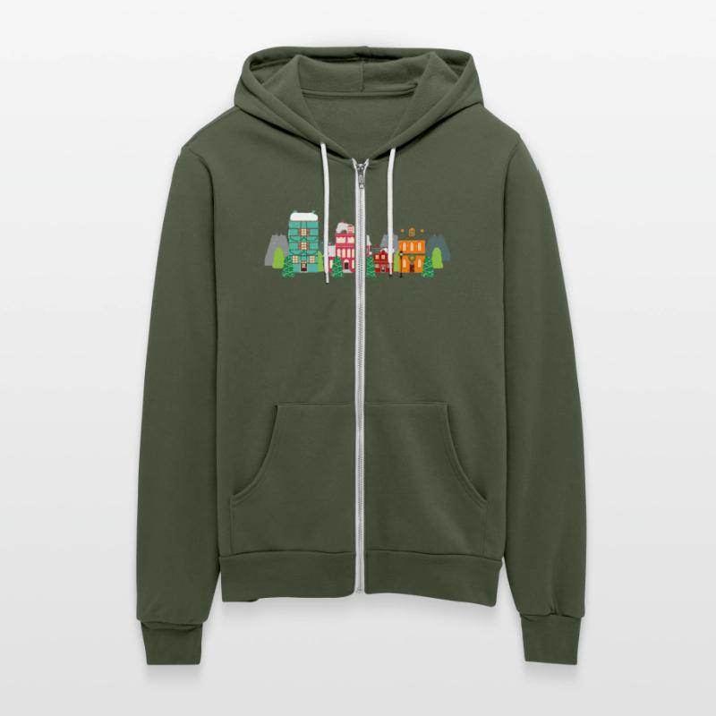 Christmas village Illustration, Festive atmosphere