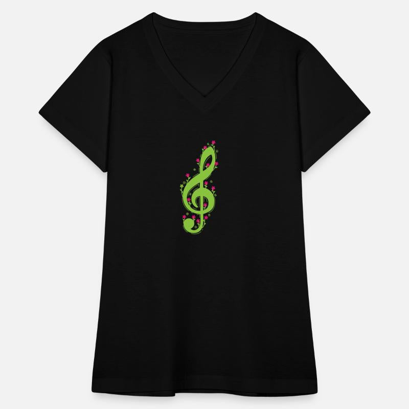 Clef with Flowers Music