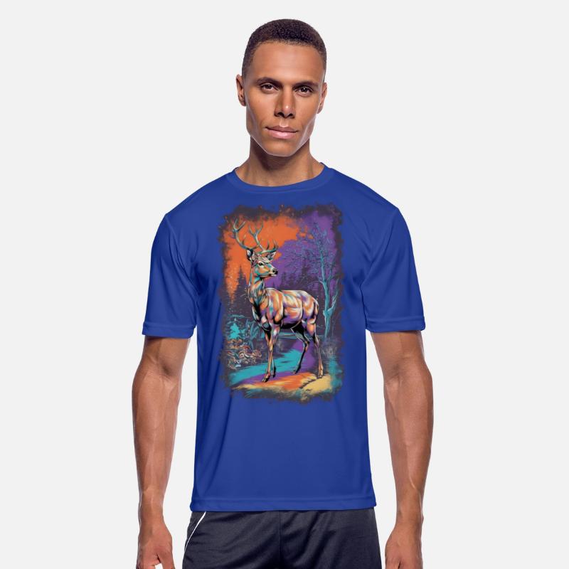 Colorful deer in the forest