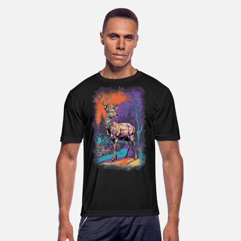 Colorful deer in the forest