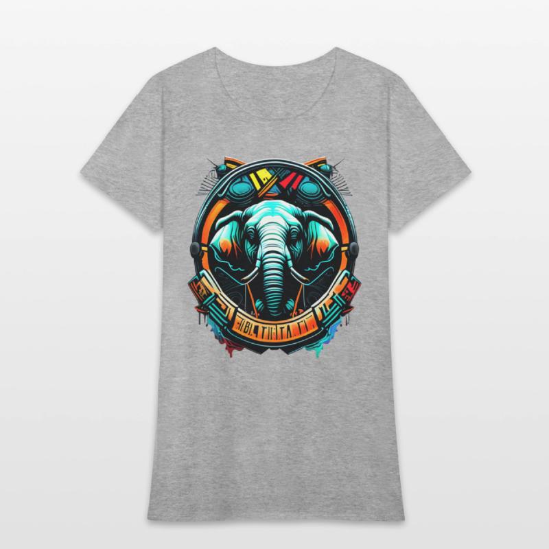 Colorful elephant face