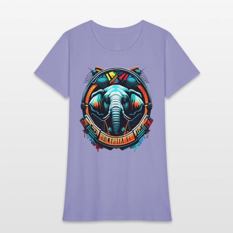 Colorful elephant face