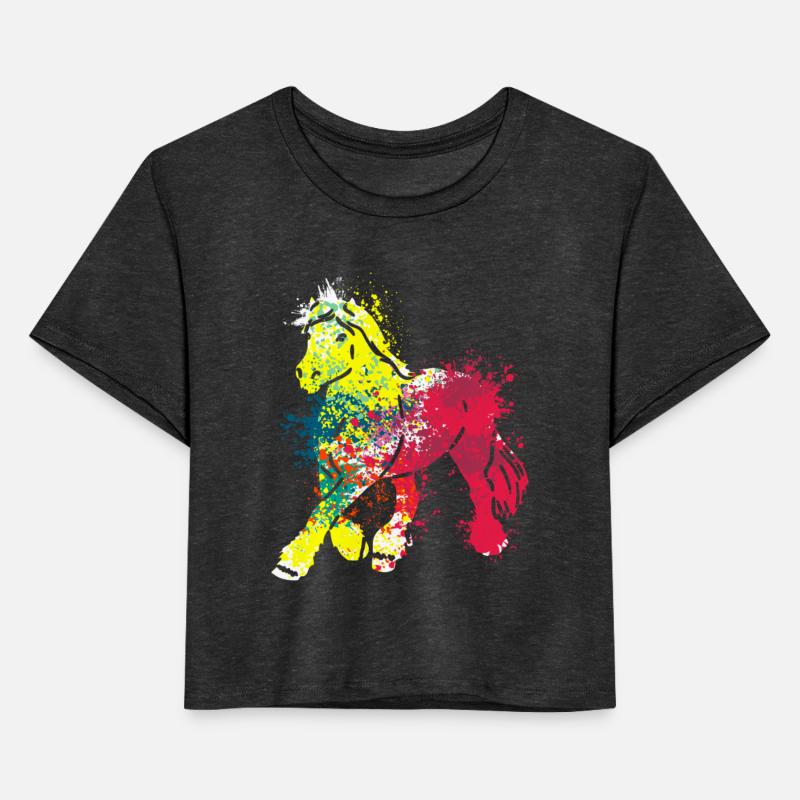 Colorful Splash Art Farm animals Horse pony