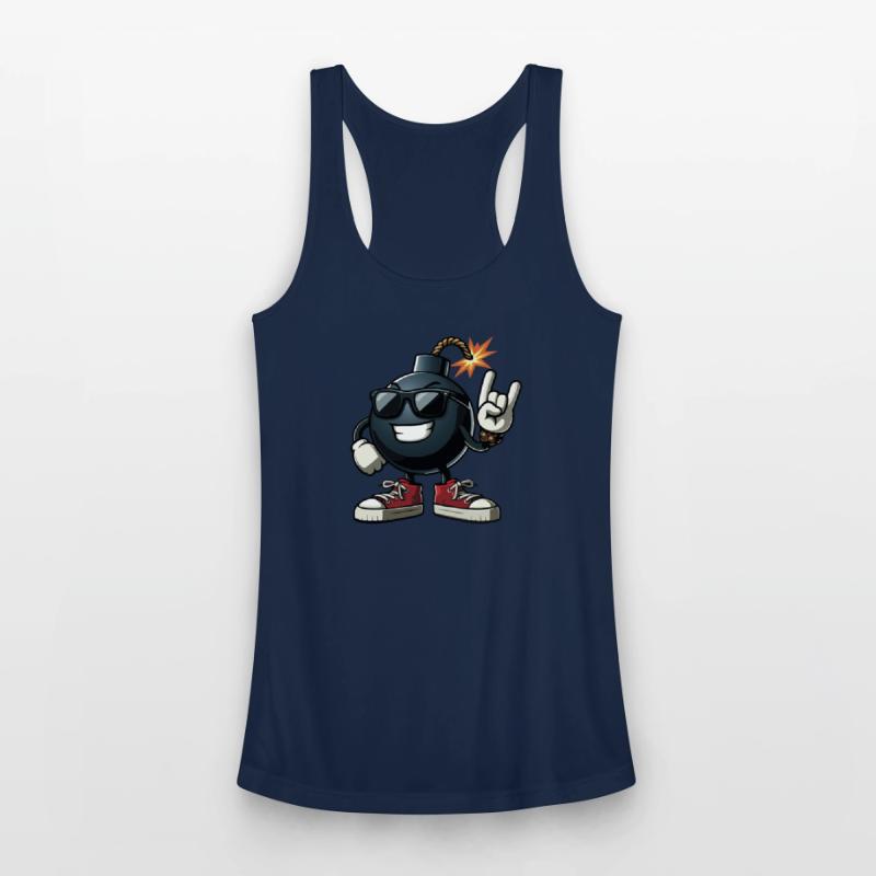 cool bomb, sunglasses, red sneakers, Rock Sign