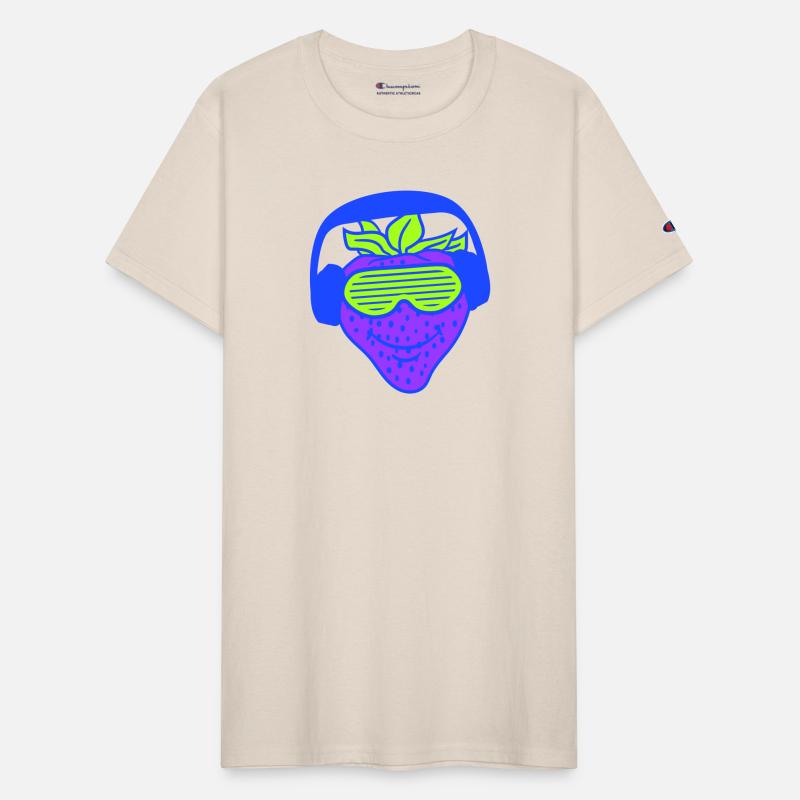 Cool DJ Strawberry Fruit Smile Music Party Funny