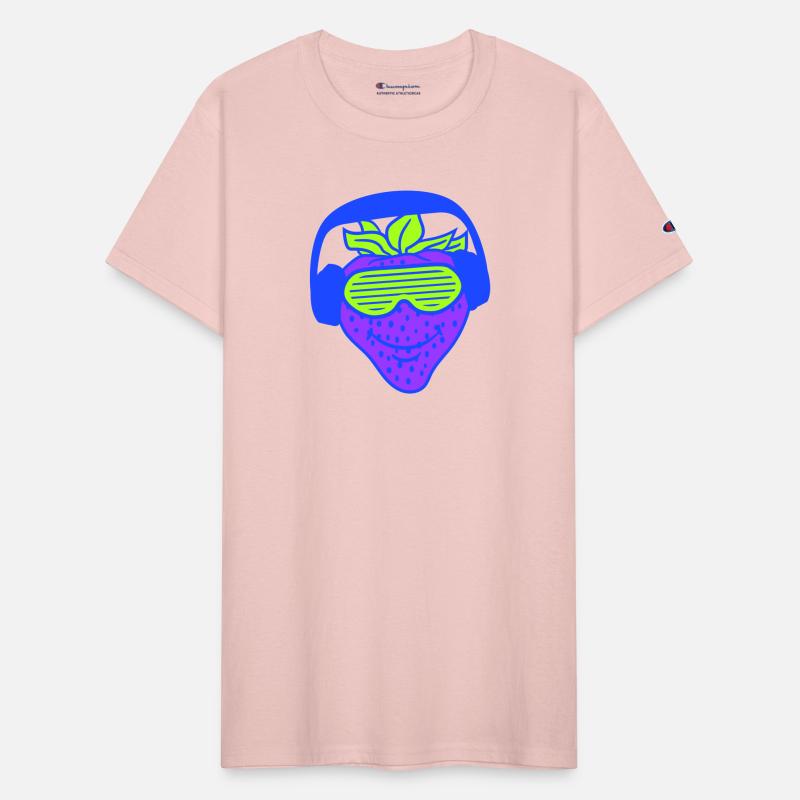 Cool DJ Strawberry Fruit Smile Music Party Funny