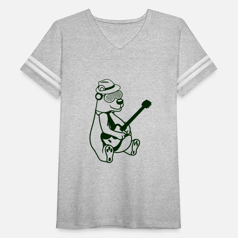 Cool Sitting Grizzly Brown Bear Playing Guitar Fun