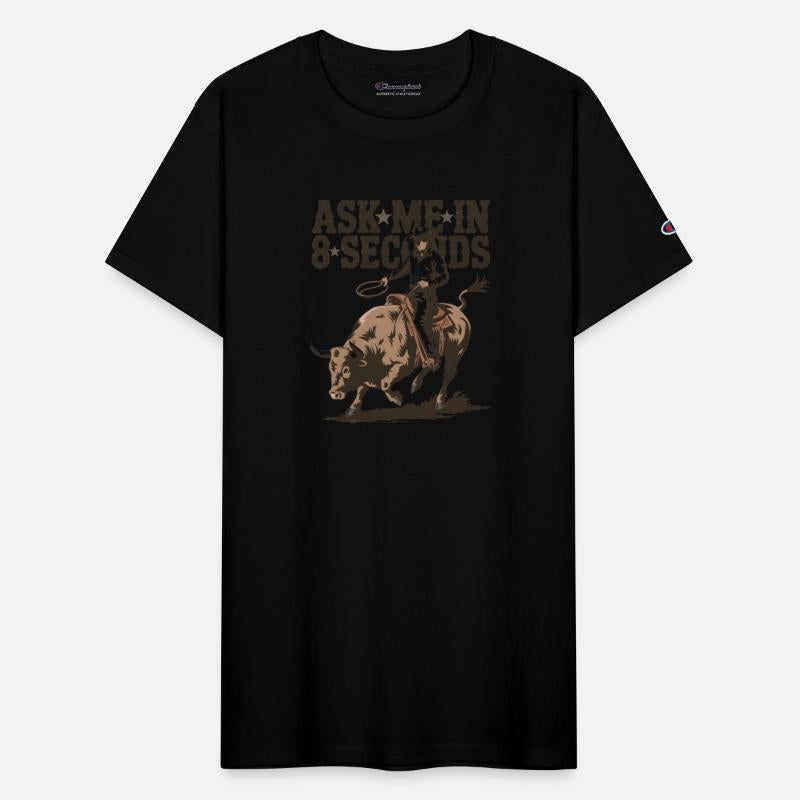 Cowboy Bull Riding Rodeo Ask Me In 8 Seconds