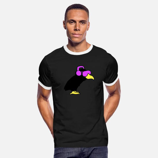 Crow DJ Club listening music sunglasses headphone