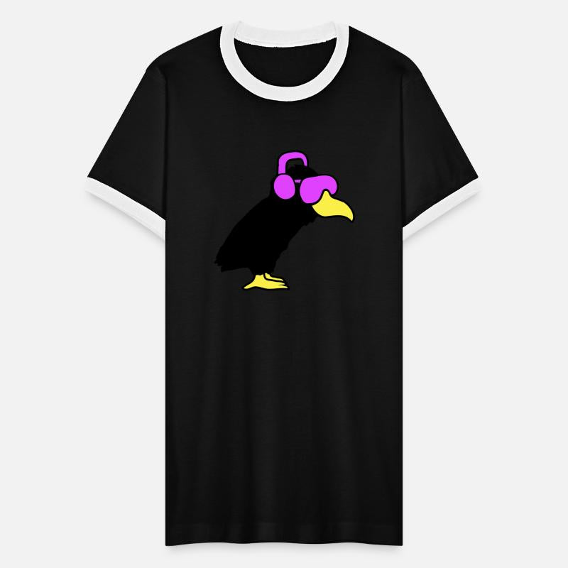 Crow DJ Club listening music sunglasses headphone