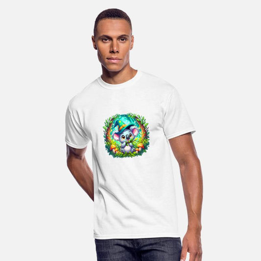 Cute Cartoon Koala T-Shirt - Whimsical Eucalyptus