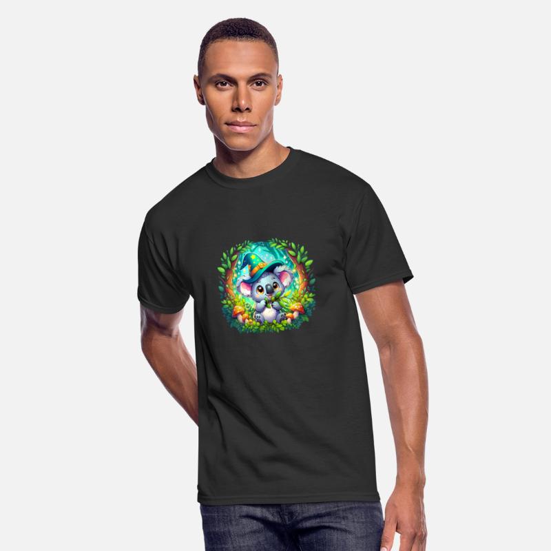 Cute Cartoon Koala T-Shirt - Whimsical Eucalyptus