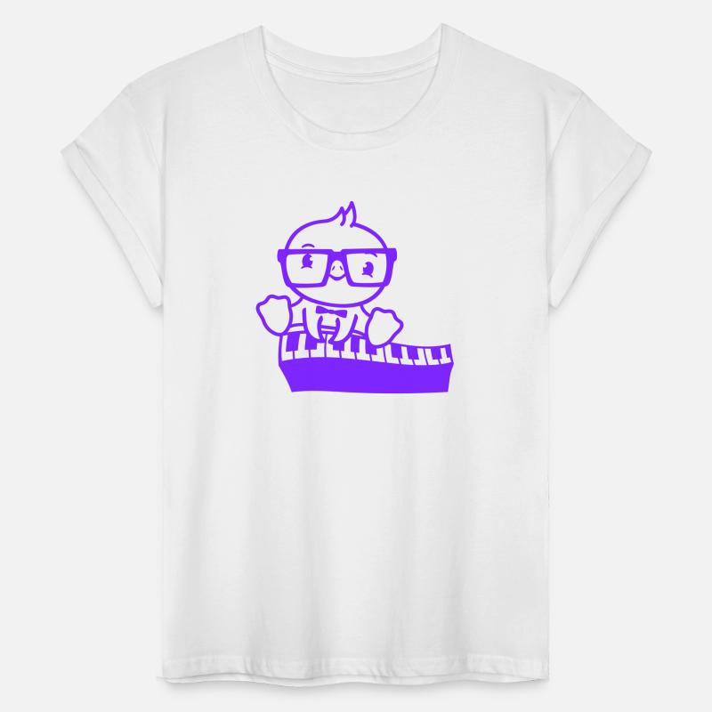 Cute Duck Bird Plays Keyboard Nerd Glasses Chick