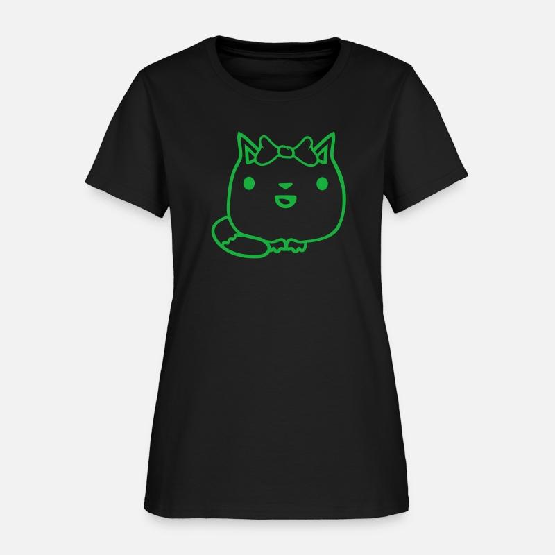 Cute Girl Cat Pretty Bow Woman Female Pet Kitten