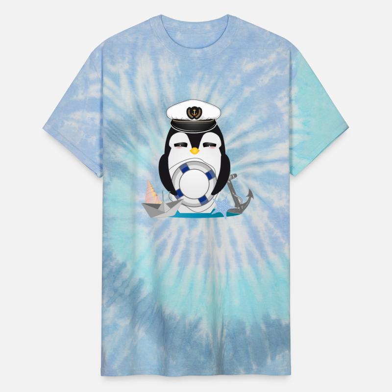 cute penguin as captain in marine look