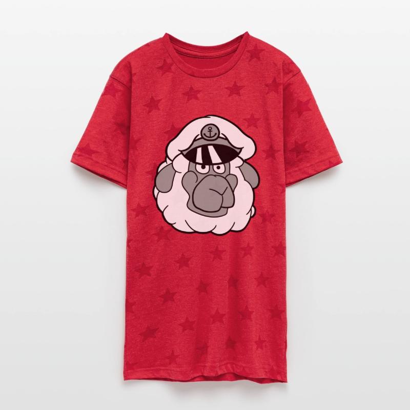 Cute Sheep Old Captain Cap Face Cool Cartoon Comic