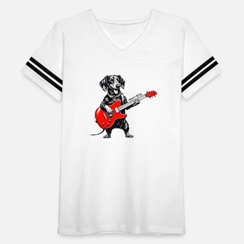 Dachshund Playing Guitar Funny Rock and Roll Dog