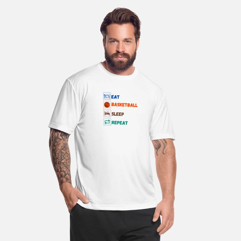 Daily routine: eat, basketbal, slee, repeat