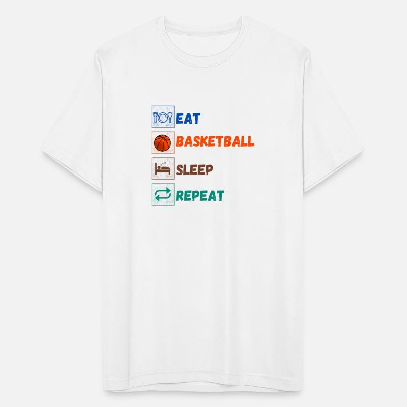 Daily routine: eat, basketbal, slee, repeat