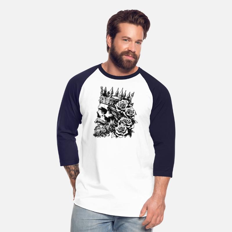 Dark Art Skull King Crown Prince with Roses