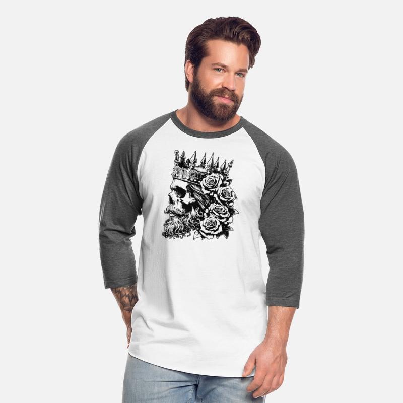 Dark Art Skull King Crown Prince with Roses
