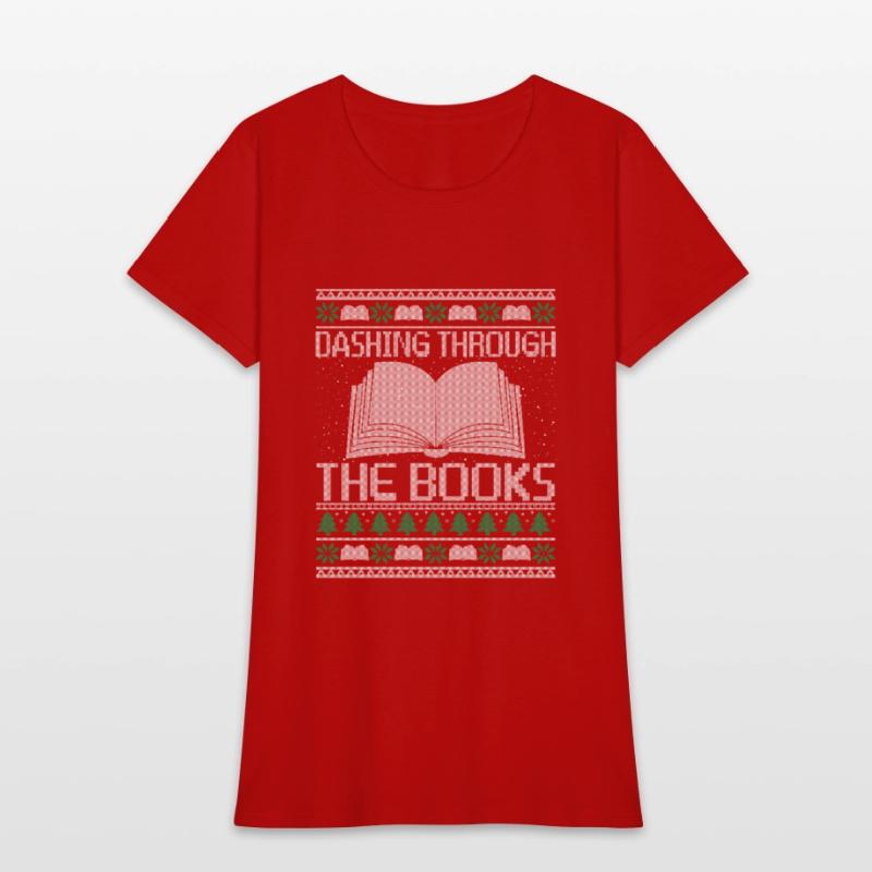 Dashing Through The Books Funny Reading Christmas