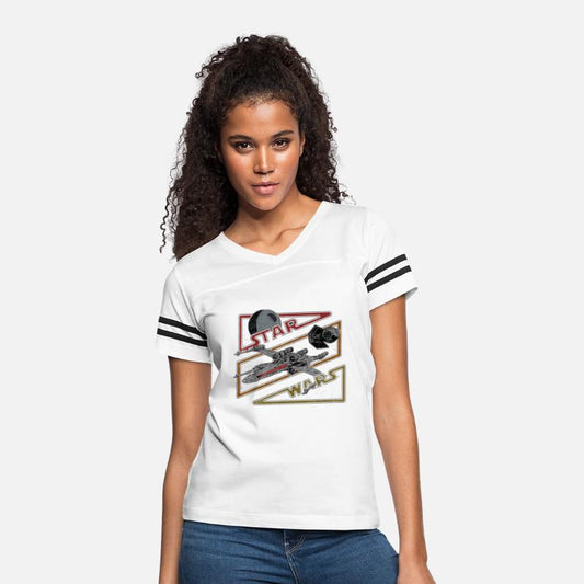 Death Star X Wing Tie Fighter Retro Logo