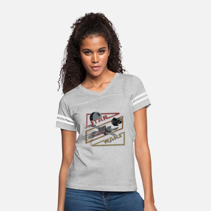 Death Star X Wing Tie Fighter Retro Logo