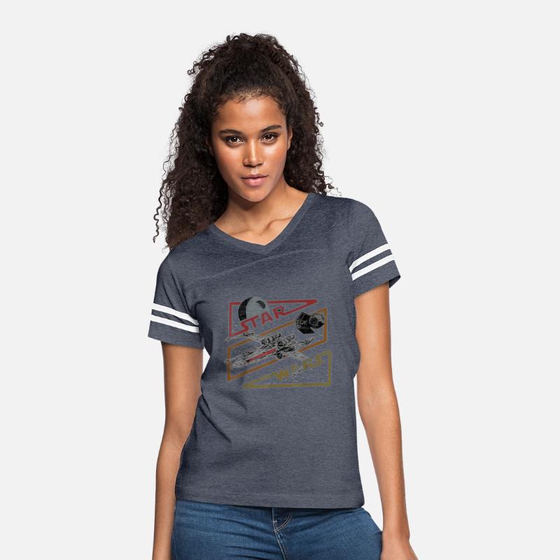 Death Star X Wing Tie Fighter Retro Logo