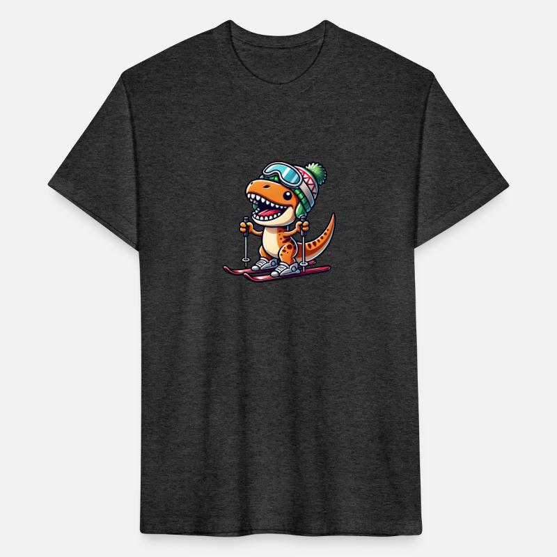 Dino T-Rex Skier Winter Sports Skiing