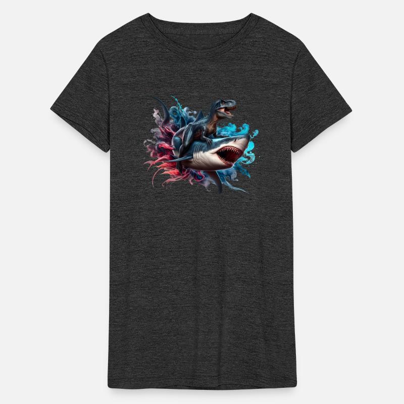 Dinosaur Riding Shark Raging Monsters