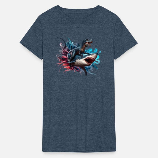 Dinosaur Riding Shark Raging Monsters