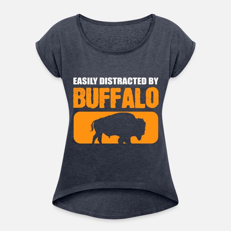 Distracted by Buffalos Steer Wrestler Gift