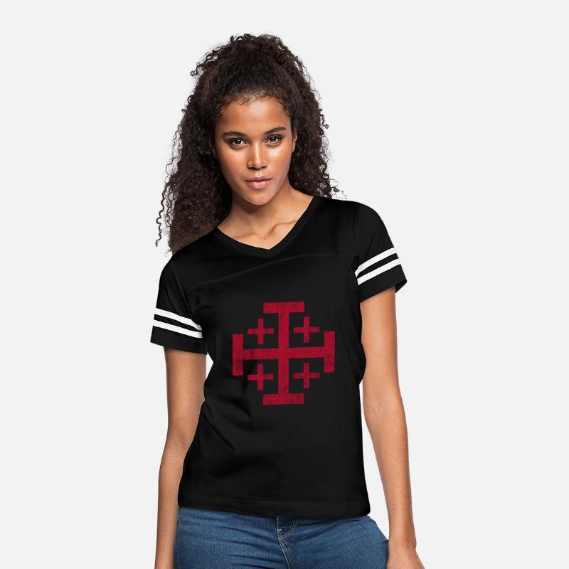 Distressed Jerusalem Cross Knights Templar