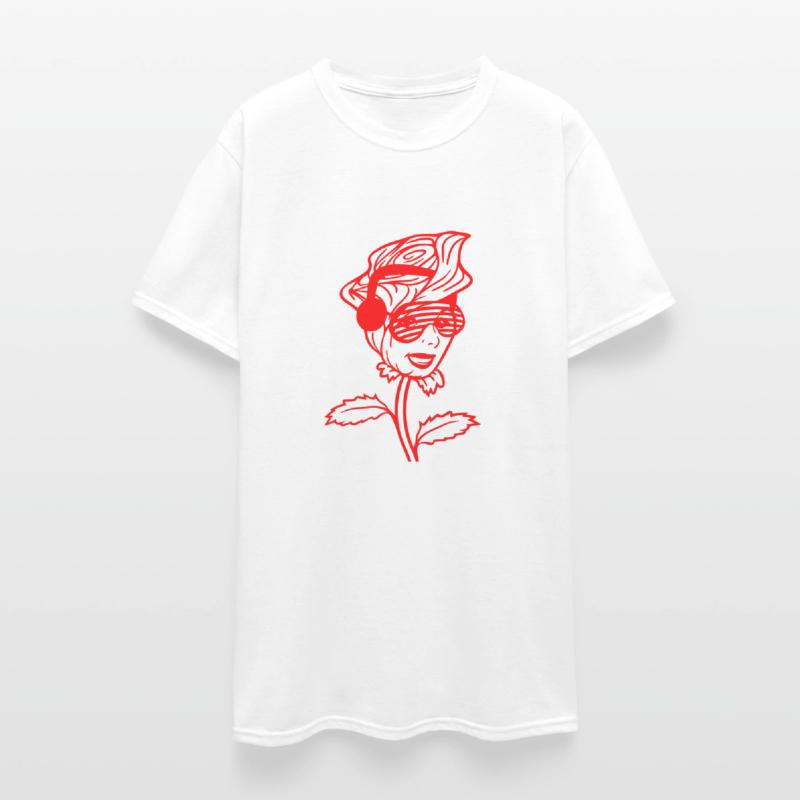 DJ Female Face Rose Flower Nature Blossoms Woman