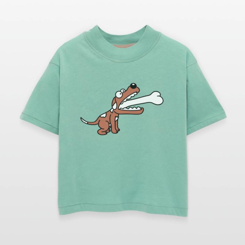 Dog Greedy Hungry Eats Too Big Bone Swallowed Fun