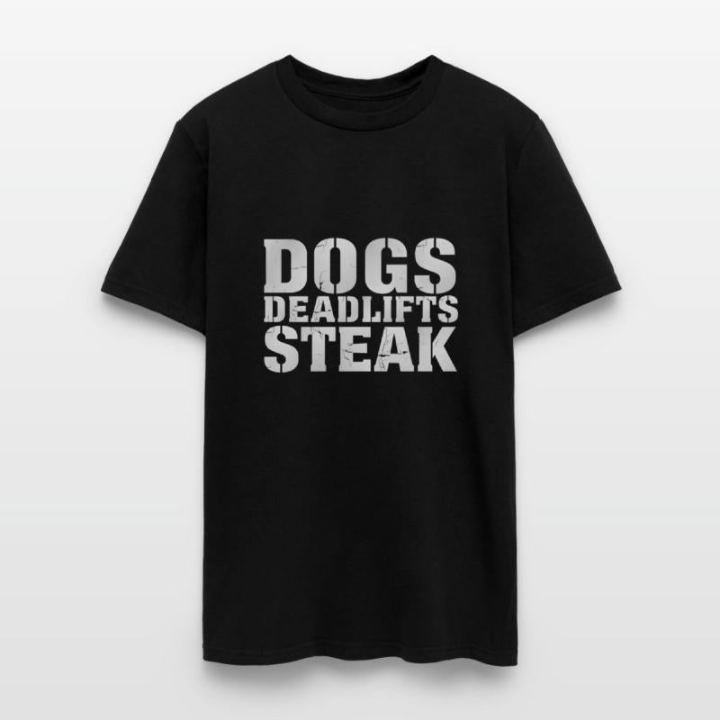 Dogs, Deadlift & Steak Funny Gym Fitness Dog Lover