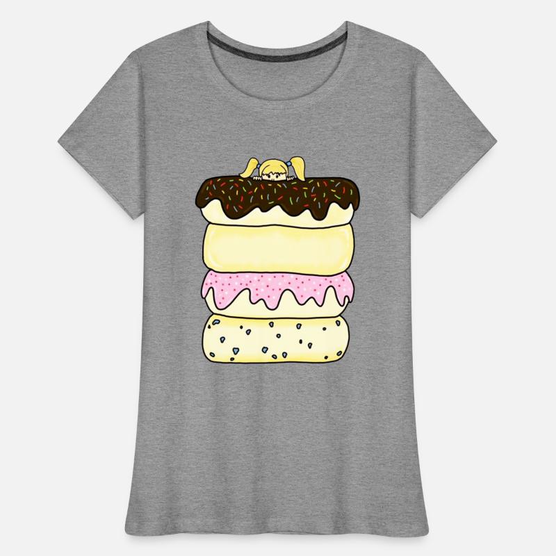Donuts Funny Cartoon Girl