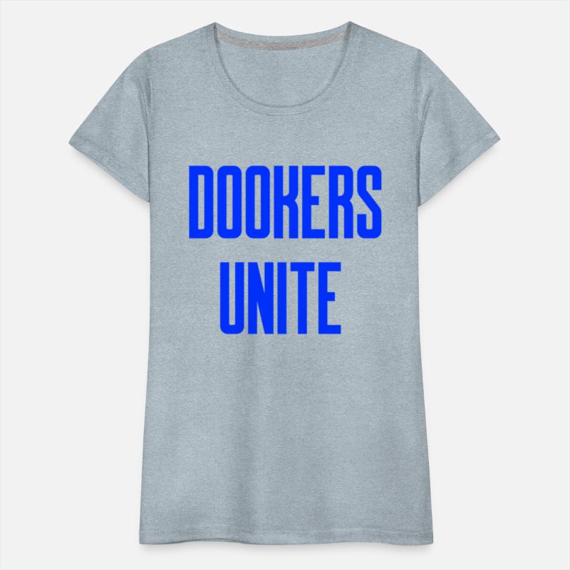 Dookers Unite Blue Text Wild Swimming Tees Long