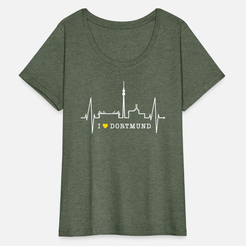 Dortmund Skyline Heartbeat Love Red Heart Ruhrpott