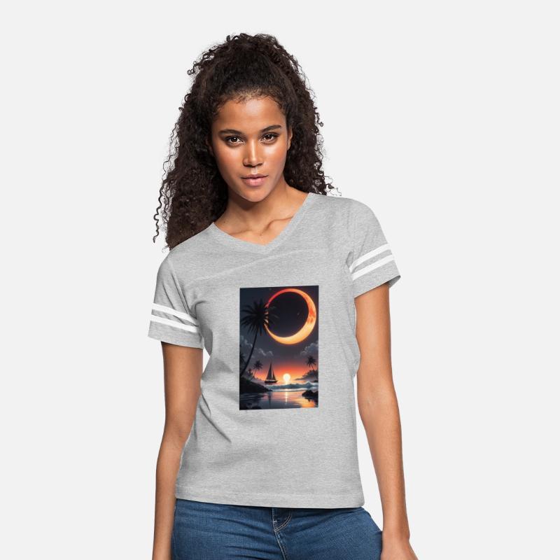 dreamlike fresh morning moon vanationing sunrising