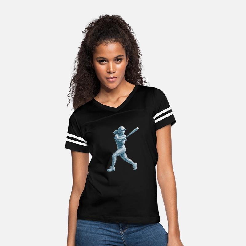 Dynamic Softball Player Art