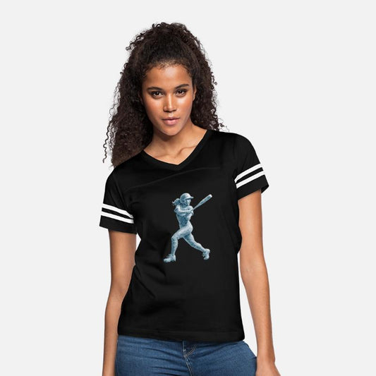 Dynamic Softball Player Art